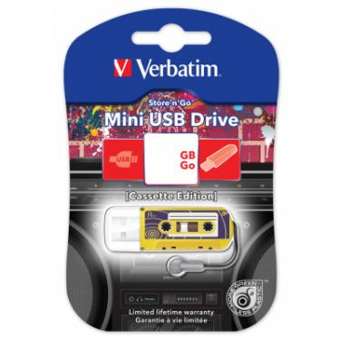 USB флеш накопитель Verbatim 16GB Mini Cassette Edition Yellow USB 2.0 Фото 1