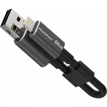 USB флеш накопитель PhotoFast 64GB MemoriesCable Black USB 3.0 - Lightning Фото