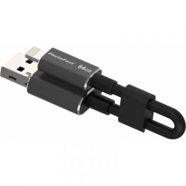 USB флеш накопитель PhotoFast 64GB MemoriesCable Black USB 3.0 - Lightning Фото 4