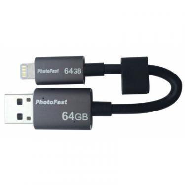 USB флеш накопитель PhotoFast 64GB MemoriesCable Black USB 3.0 - Lightning Фото 6