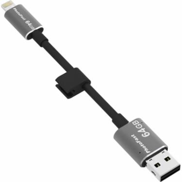 USB флеш накопитель PhotoFast 64GB MemoriesCable Black USB 3.0 - Lightning Фото 7
