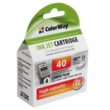 Картридж ColorWay Canon PG-40 black, ink level Фото
