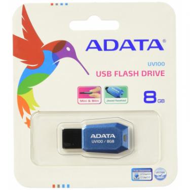 USB флеш накопитель ADATA 8GB DashDrive UV100 Blue USB 2.0 Фото 2