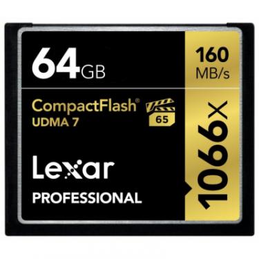 Карта памяти Lexar 64Gb Compact Flash 1066x Professional Фото
