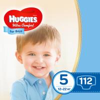 Подгузники Huggies Ultra Comfort 5 Box для мальчиков (12-22 кг) 112 ш Фото