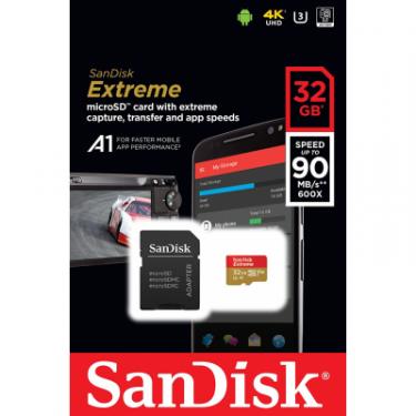 Карта памяти SanDisk 32GB microSDHC V30 A1 UHS-I U3 4K Extreme Фото 2