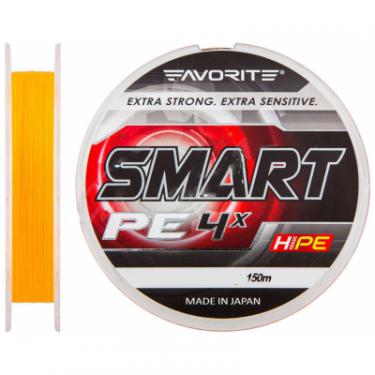 Шнур Favorite Smart PE 4x 150м (оранж.) #0.3/0.09мм 2.3кг Фото
