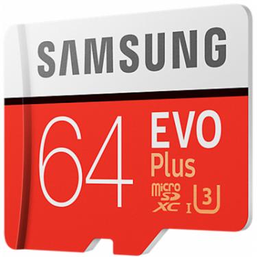 Карта памяти Samsung 64GB microSD class 10 EVO PLUS UHS-I Фото 2