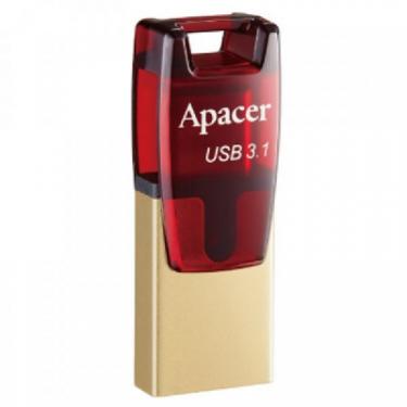 USB флеш накопитель Apacer 16GB AH180 Red USB 3.1 Фото 2