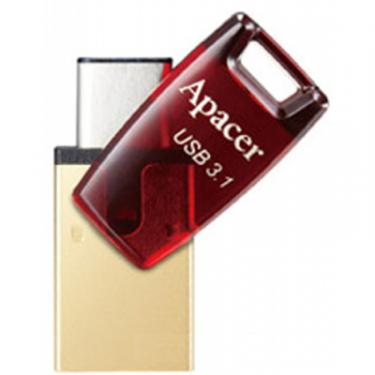 USB флеш накопитель Apacer 16GB AH180 Red USB 3.1 Фото 3