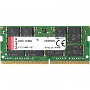 Модуль памяти для ноутбука Kingston SoDIMM DDR4 16GB 2400 MHz Фото
