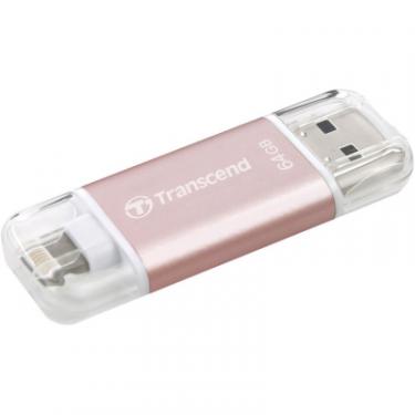 USB флеш накопитель Transcend 64GB JetDrive Go 300 Rose Gold USB 3.1/Lightning Фото 1