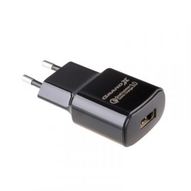 Зарядное устройство Grand-X Quick Charge QС3.0, + cable USB -> Type C 1m Фото 1