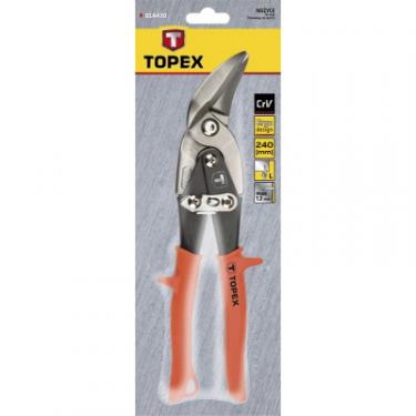 Ножницы по металлу Topex 240 мм, выгнутые праве Фото 1