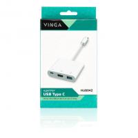 Концентратор Vinga Type C/M TO HDMI A/F+USB 3.0 A/F+Type C/F Фото 2