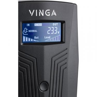 Источник бесперебойного питания Vinga LCD 600VA plastic case with USB Фото 2