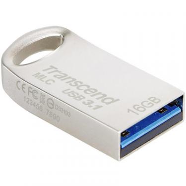 USB флеш накопитель Transcend 16GB JetFlash 720 Silver Plating USB 3.1 Фото 2