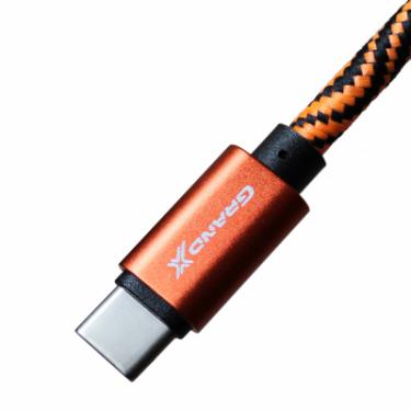 Дата кабель Grand-X USB 2.0 AM to Type-C 1.0m Orange/Black Фото 2