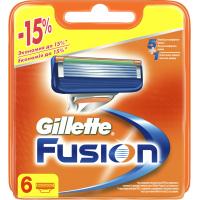 Сменные кассеты Gillette Fusion, 6шт Фото