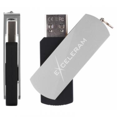 USB флеш накопитель eXceleram 32GB P2 Series Silver/Black USB 2.0 Фото 3
