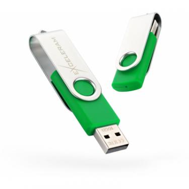 USB флеш накопитель eXceleram 8GB P1 Series Silver/Green USB 2.0 Фото