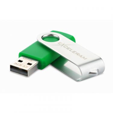 USB флеш накопитель eXceleram 8GB P1 Series Silver/Green USB 2.0 Фото 1