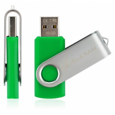 USB флеш накопитель eXceleram 8GB P1 Series Silver/Green USB 2.0 Фото 3