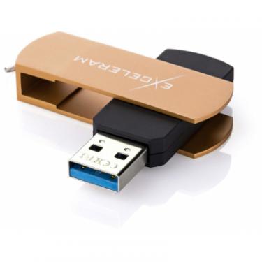 USB флеш накопитель eXceleram 16GB P2 Series Brown/Black USB 3.1 Gen 1 Фото 1