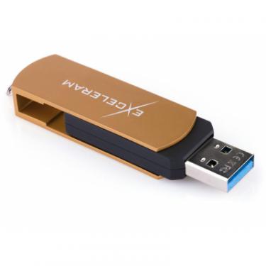 USB флеш накопитель eXceleram 16GB P2 Series Brown/Black USB 3.1 Gen 1 Фото 4
