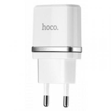 Зарядное устройство HOCO C12 2*USB, 2.4A, White Фото