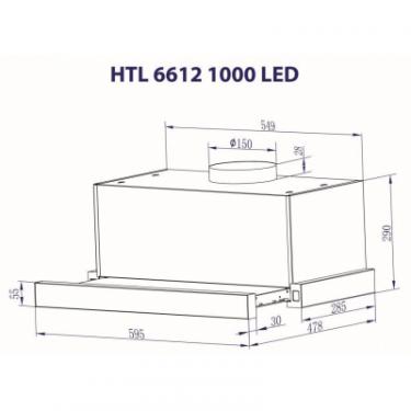 Вытяжка кухонная Minola HTL 6612 WH 1000 LED Фото 2