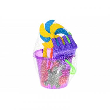 Игрушка для песка Same Toy с Воздушной вертушкой (фиолетовое ведро) 9 шт Фото 5