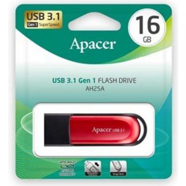 USB флеш накопитель Apacer 16GB AH25A Black USB 3.1 Gen1 Фото 4