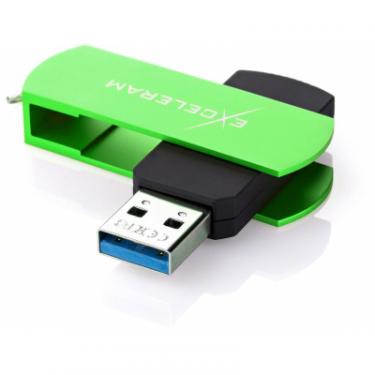 USB флеш накопитель eXceleram 128GB P2 Series Green/Black USB 3.1 Gen 1 Фото 1