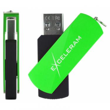 USB флеш накопитель eXceleram 128GB P2 Series Green/Black USB 3.1 Gen 1 Фото 3