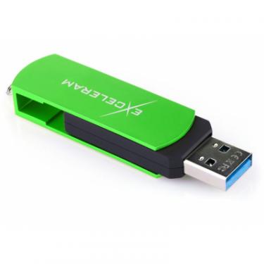 USB флеш накопитель eXceleram 128GB P2 Series Green/Black USB 3.1 Gen 1 Фото 4