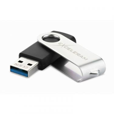 USB флеш накопитель eXceleram 32GB P1 Series Silver/Black USB 3.1 Gen 1 Фото 1