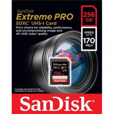 Карта памяти SanDisk 256GB SDXC class 10 UHS-I U3 Extreme Pro Фото 2