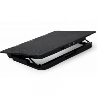 Подставка для ноутбука Gembird 15", 2x125 mm fan, black Фото