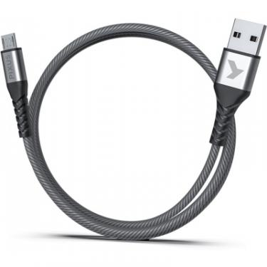 Дата кабель Pixus USB 2.0 AM to Micro 5P 1.0m Flex Gray Фото 1
