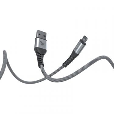 Дата кабель Pixus USB 2.0 AM to Micro 5P 1.0m Flex Gray Фото 3