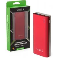 Батарея универсальная Vinga 10000 mAh soft touch red Фото 5