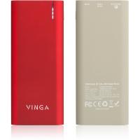 Батарея универсальная Vinga 10000 mAh soft touch red Фото 6