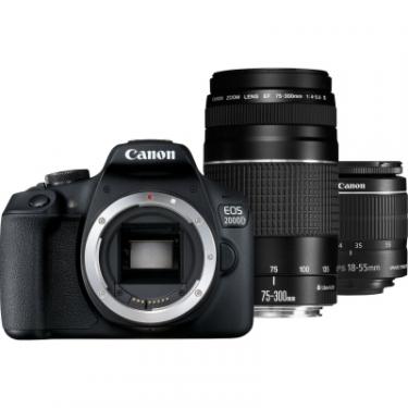 Цифровой фотоаппарат Canon EOS 2000D 18-55 + 75-300 kit Фото