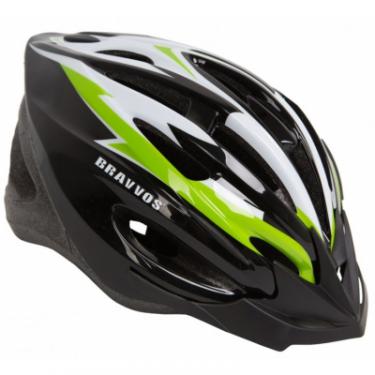 Шлем Velotrade HEL126 черно-бело-салатовый L Фото