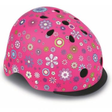 Шлем Globber с фонариком Цветы Розовый 48-53см (XS/S) Фото 1