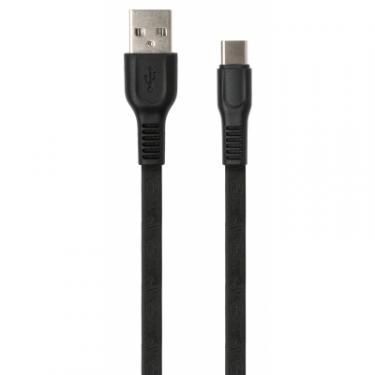 Дата кабель Vinga USB 2.0 AM to Type-C 1.0m flat art TPE back Фото 1