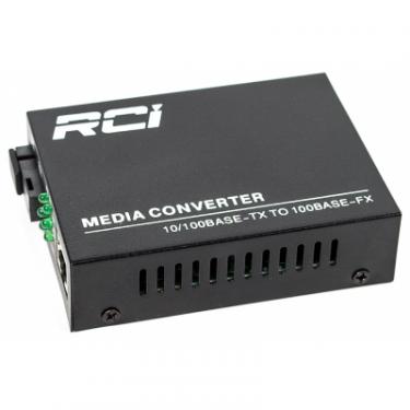 Медиаконвертер RCI 100M, 20km, SC, RJ45, Tx 1310nm, standart size met Фото