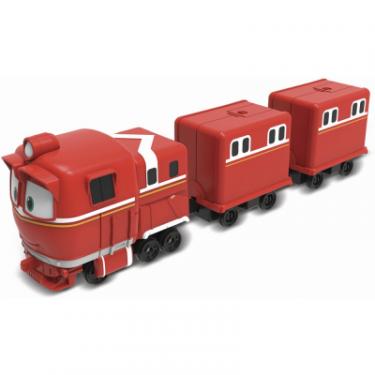 Игровой набор Silverlit Robot Trains Паровозик с двумя вагонами Альф Фото 1
