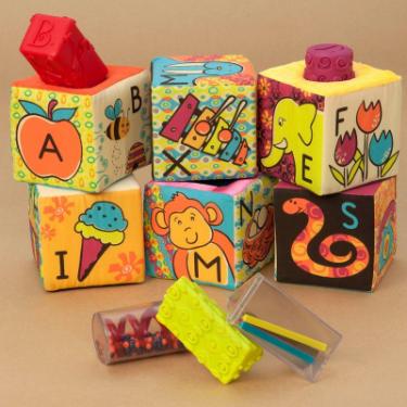 Развивающая игрушка Battat мягкие кубики-сортеры ABC Фото 3
